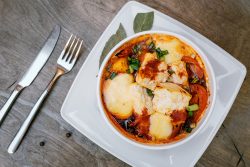 lasagne leves tányérban